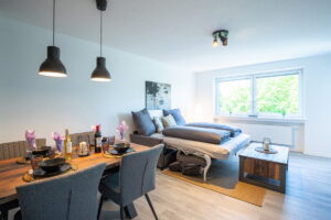Wohnzimmer Schlafcouch Gästewohnung Marsstraße 1